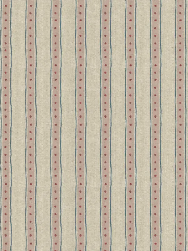 Block Printed Stripe Pink Blue