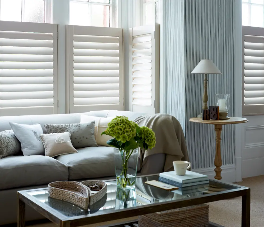 cafe style living room shutters hybrawood