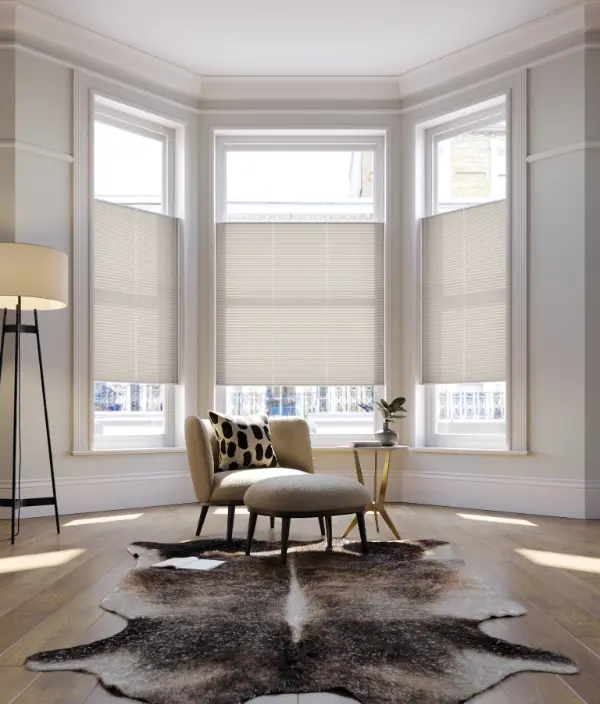 fittoframe pleated tensioned top down bottom up mythic ecru