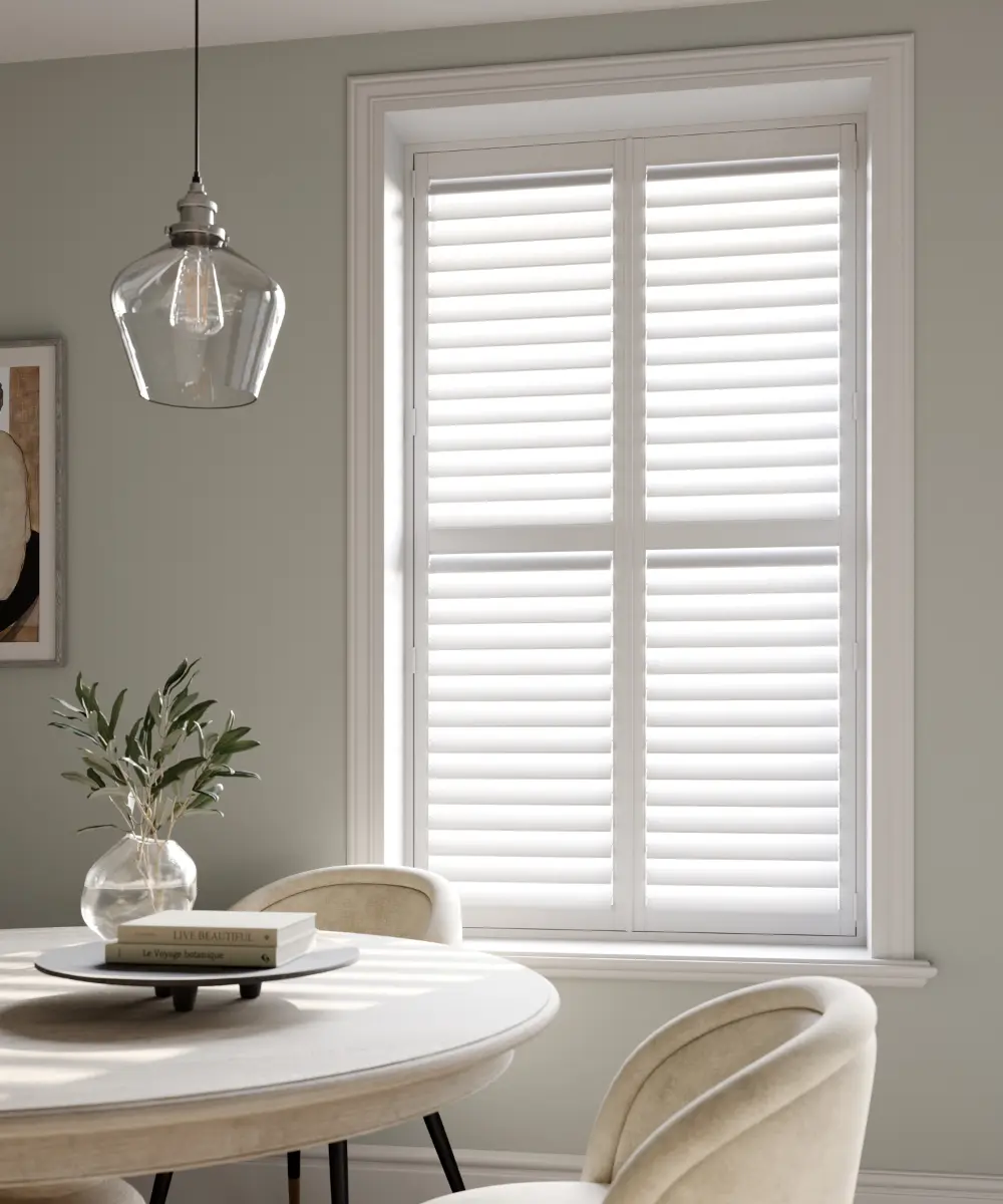 full height shutters dining room